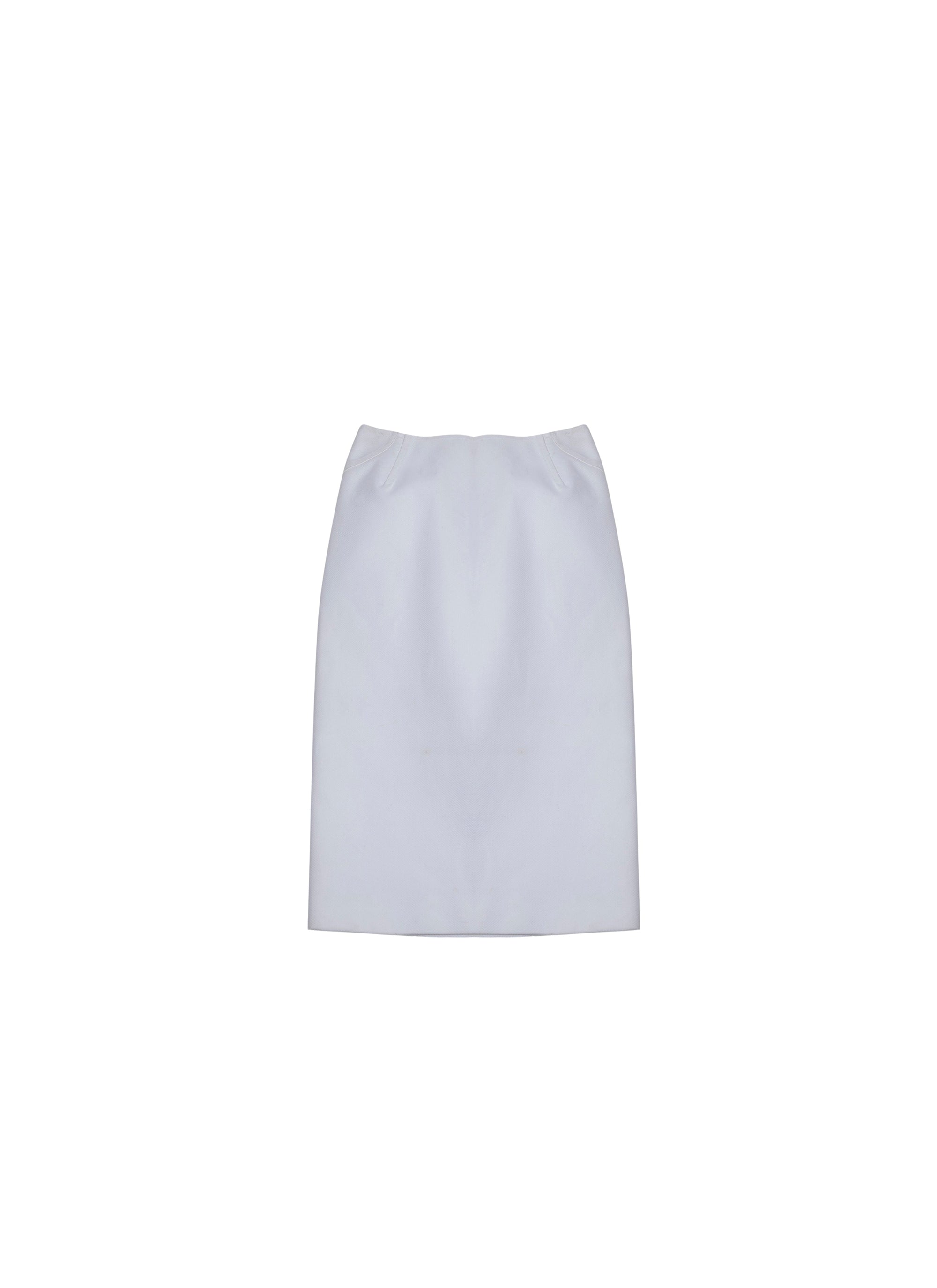 Jupe crayon courte avec détail couture - Blanc