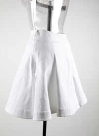Short plain skater skirt - Intense White