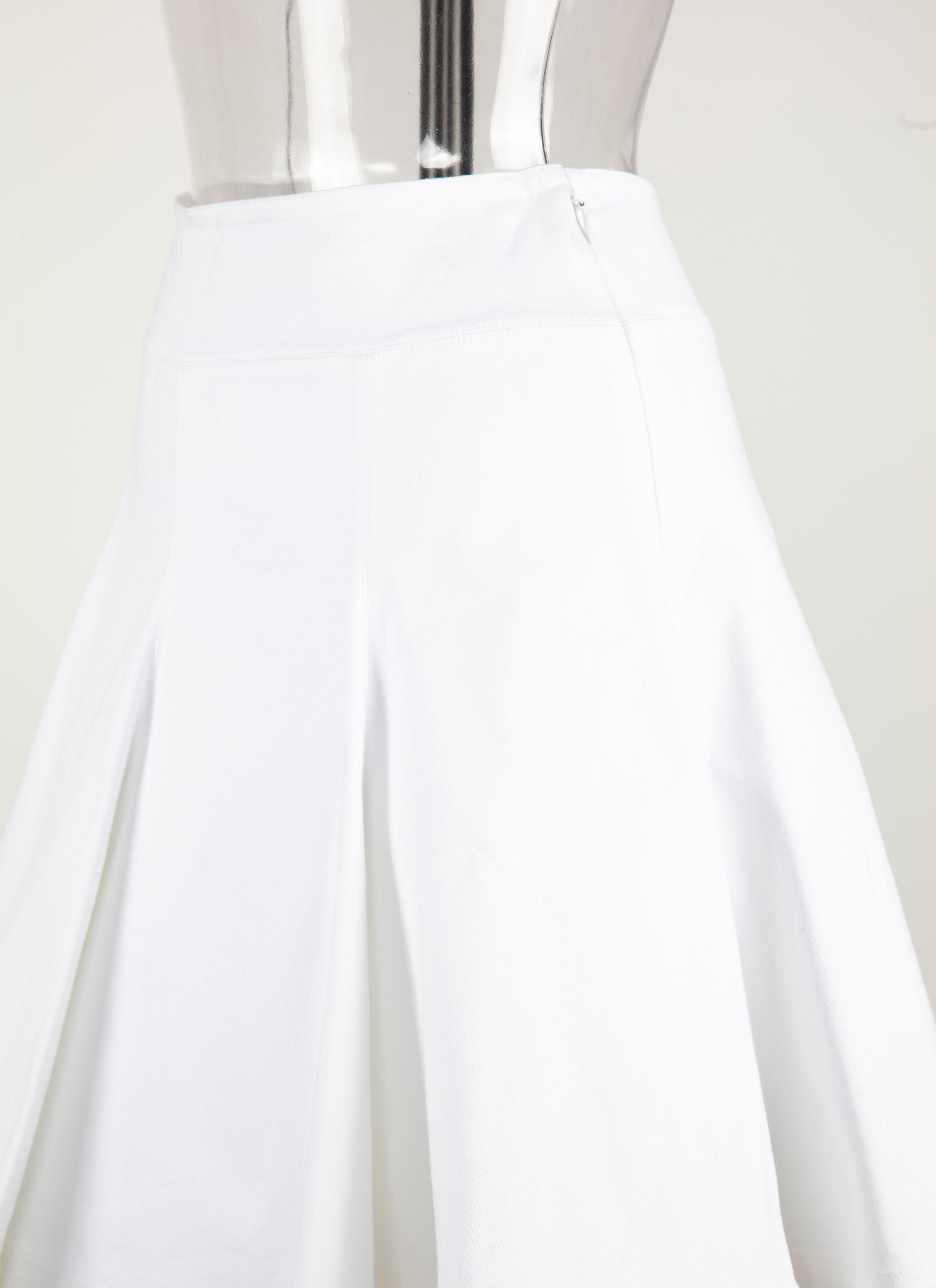Short plain skater skirt - Intense White