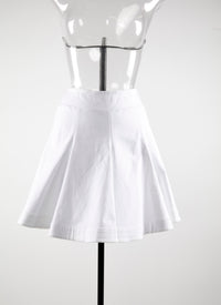 Short plain skater skirt - Intense White