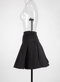 Jupe courte patineuse unie - Noir intense