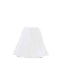Short plain skater skirt - Intense White