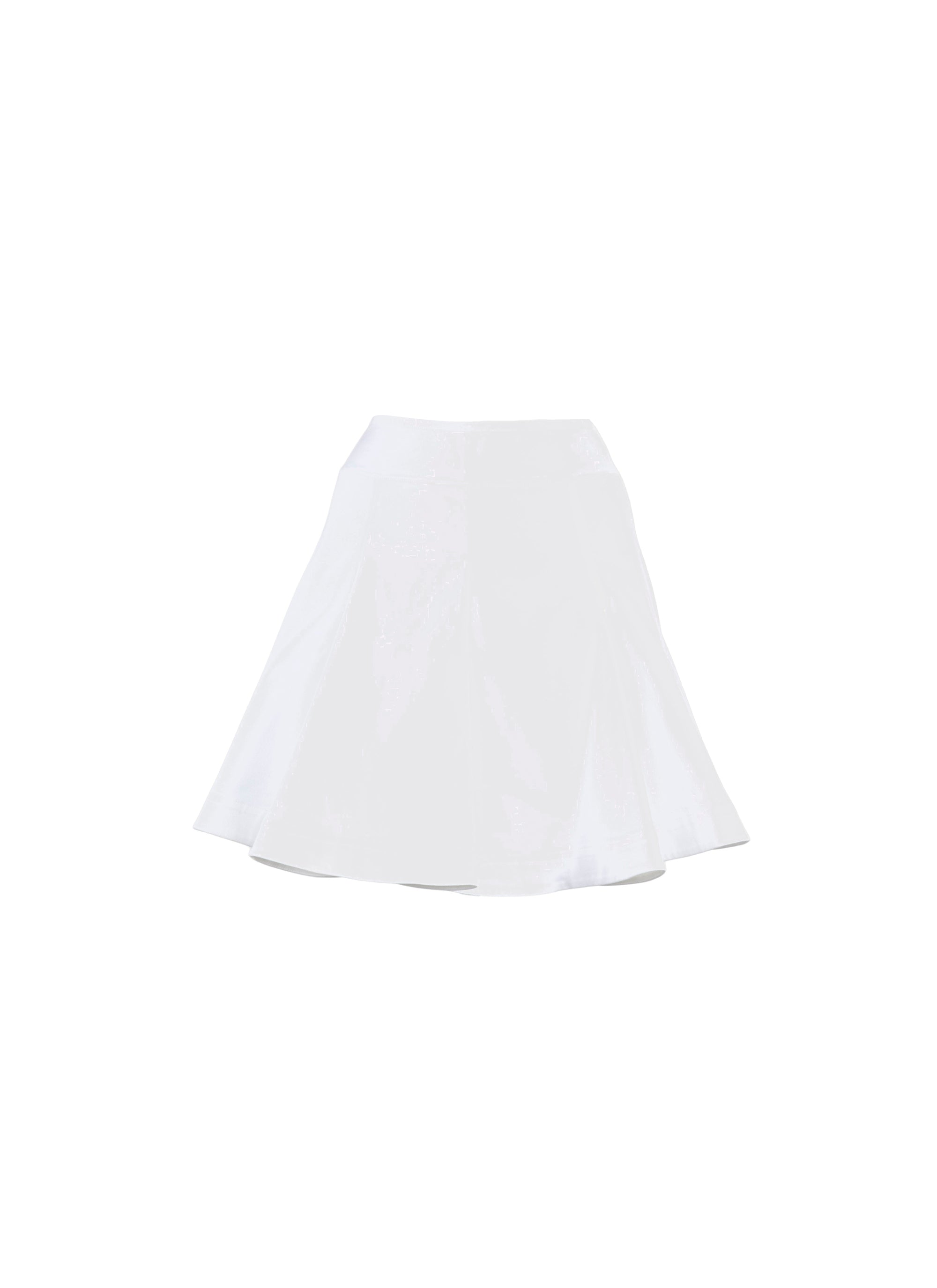 Short plain skater skirt - Intense White