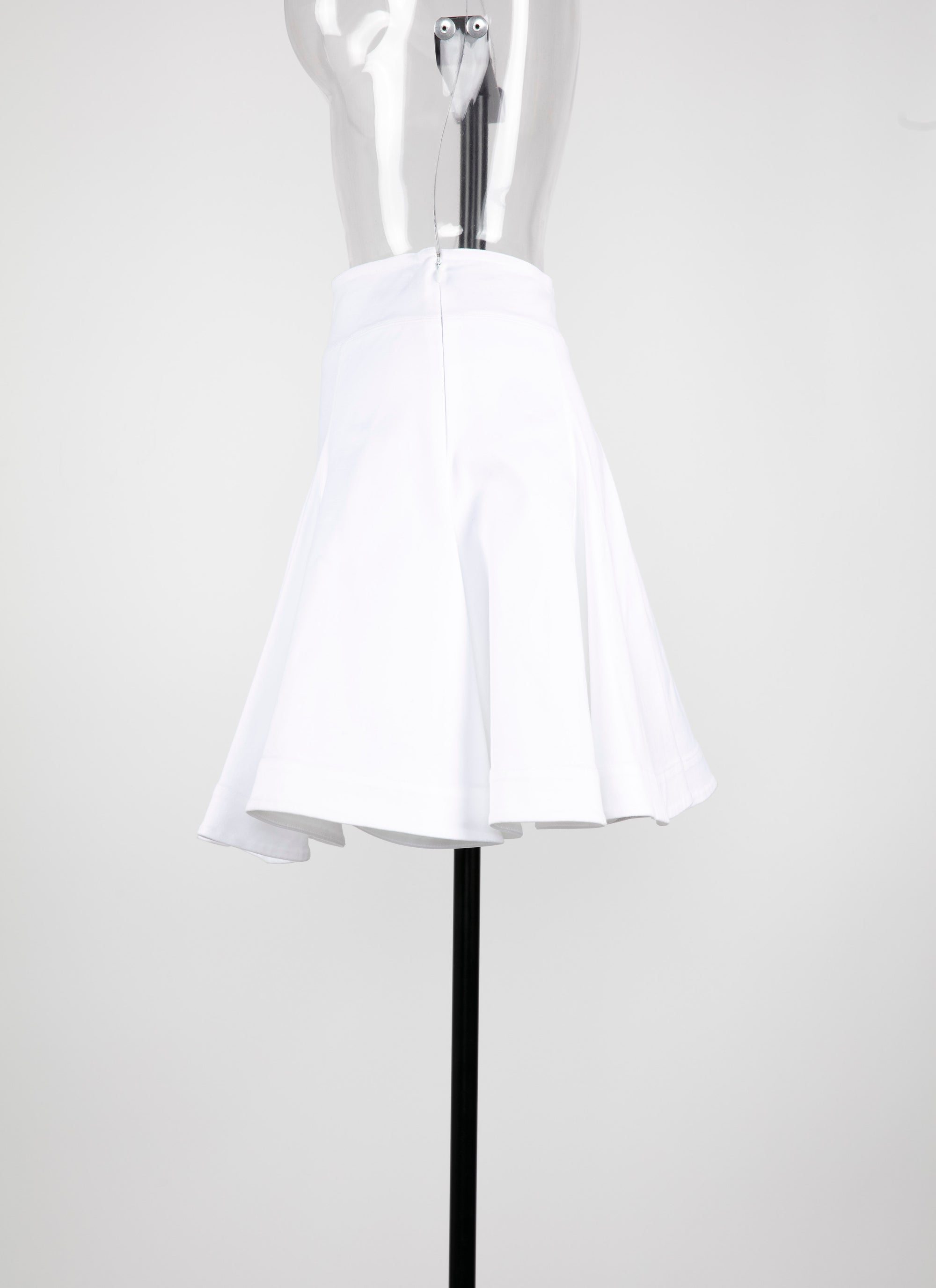 Short plain skater skirt - Intense White
