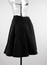 Plain skater skirt - Intense Black