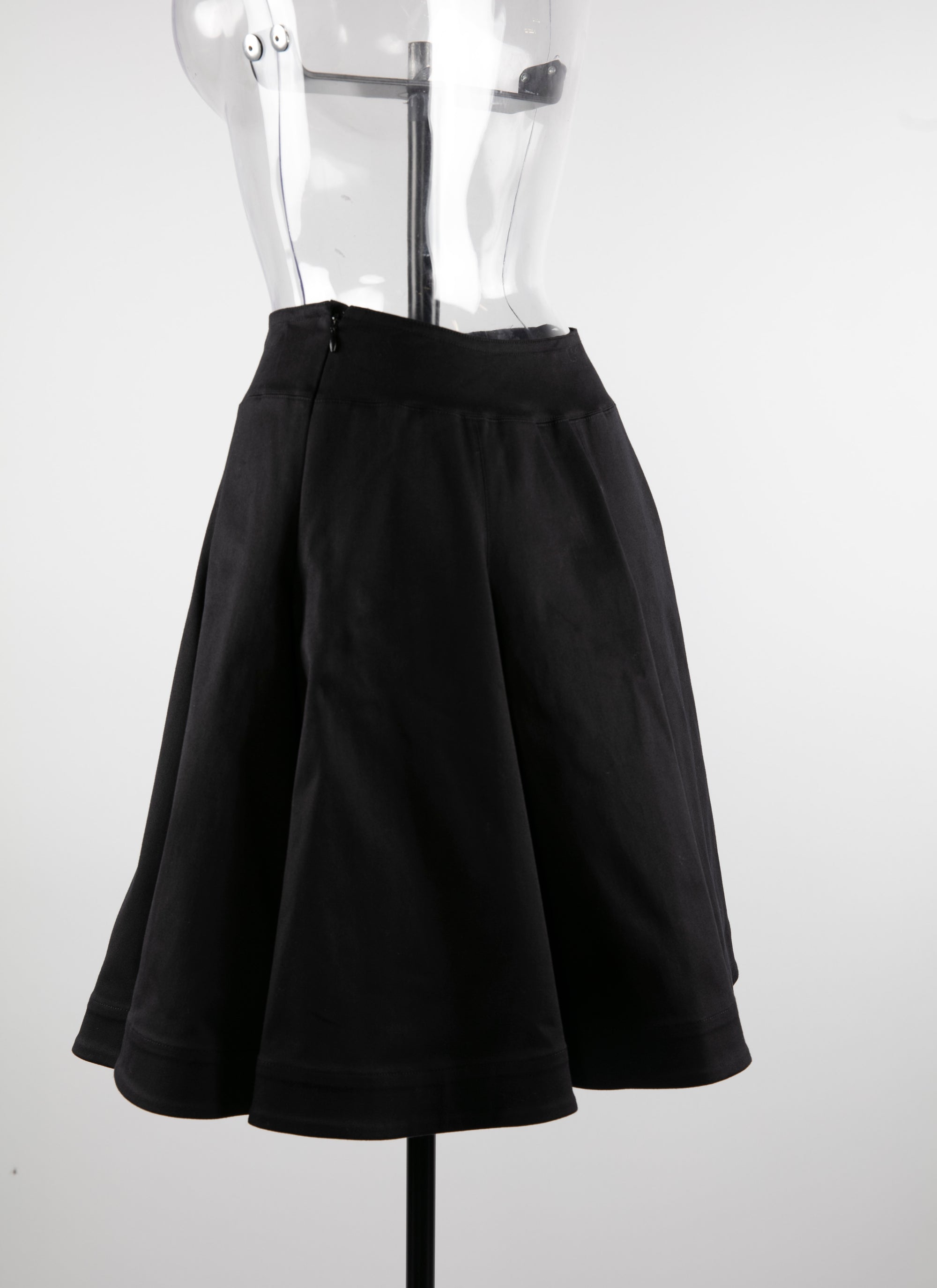 Plain skater skirt - Intense Black