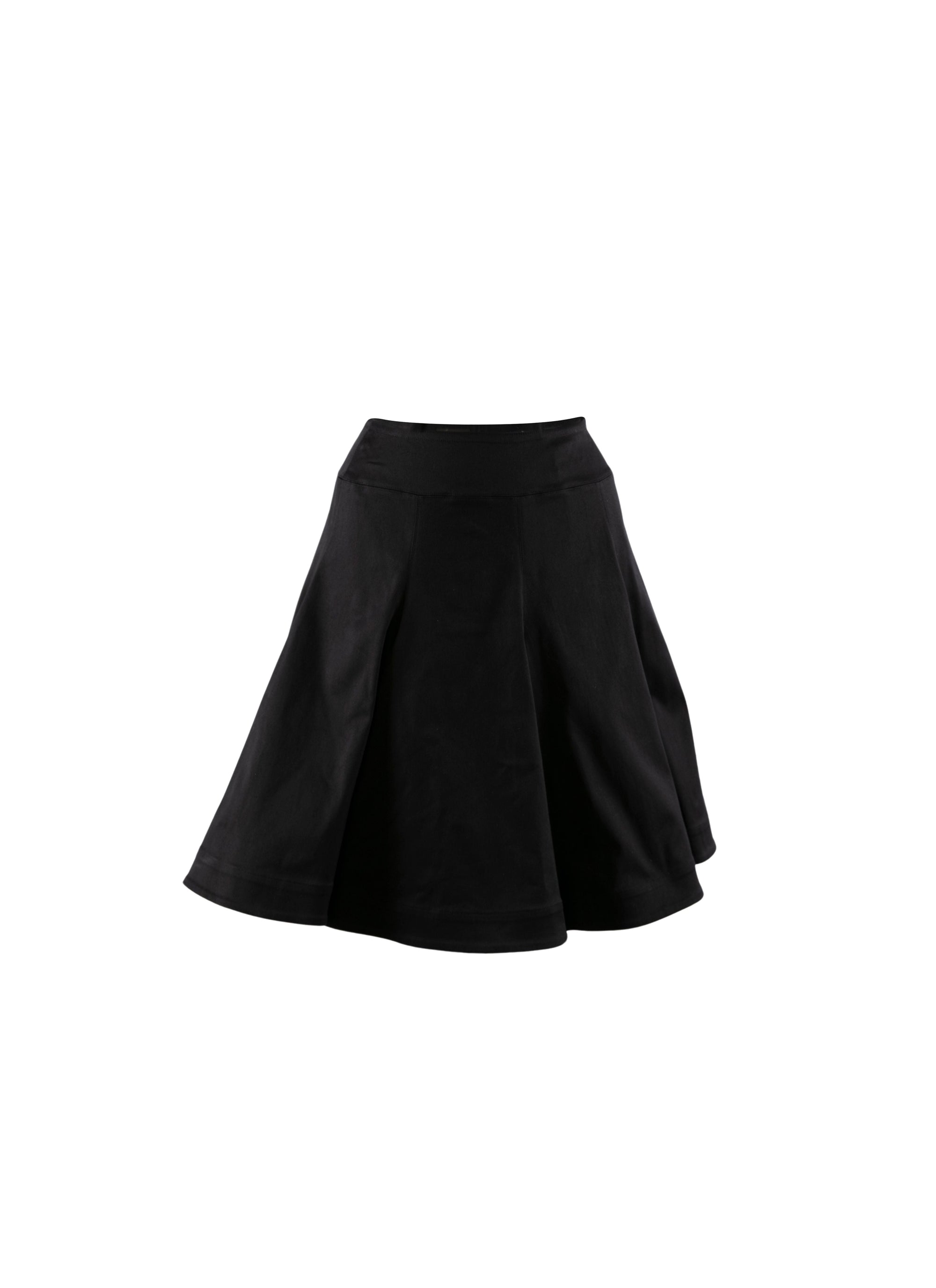 Plain skater skirt - Intense Black