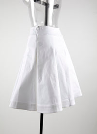Jupe patineuse unie - Blanc