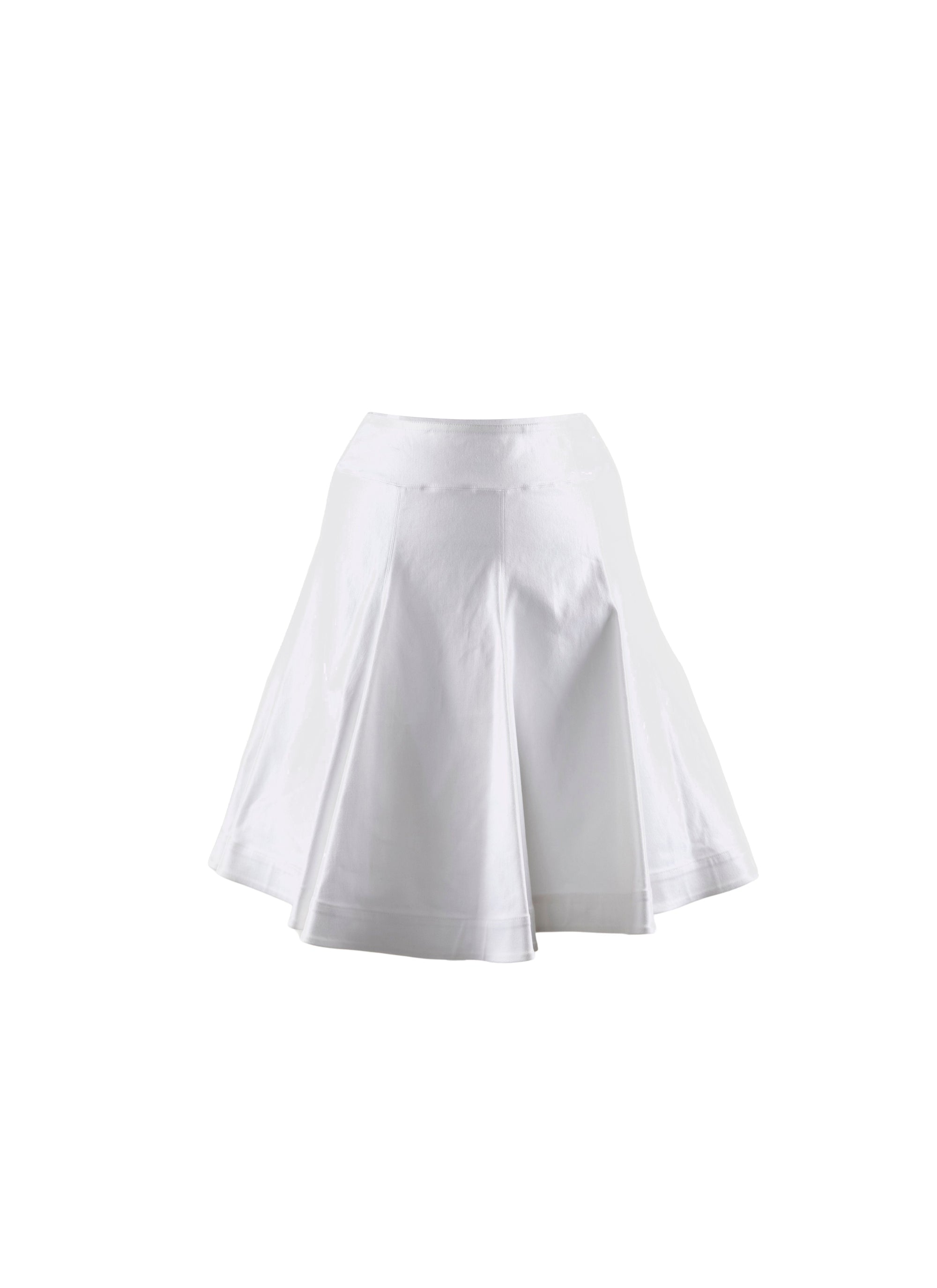 Jupe patineuse unie - Blanc