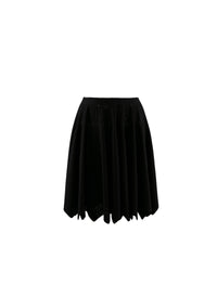 Pleated openwork skirt - Black intense