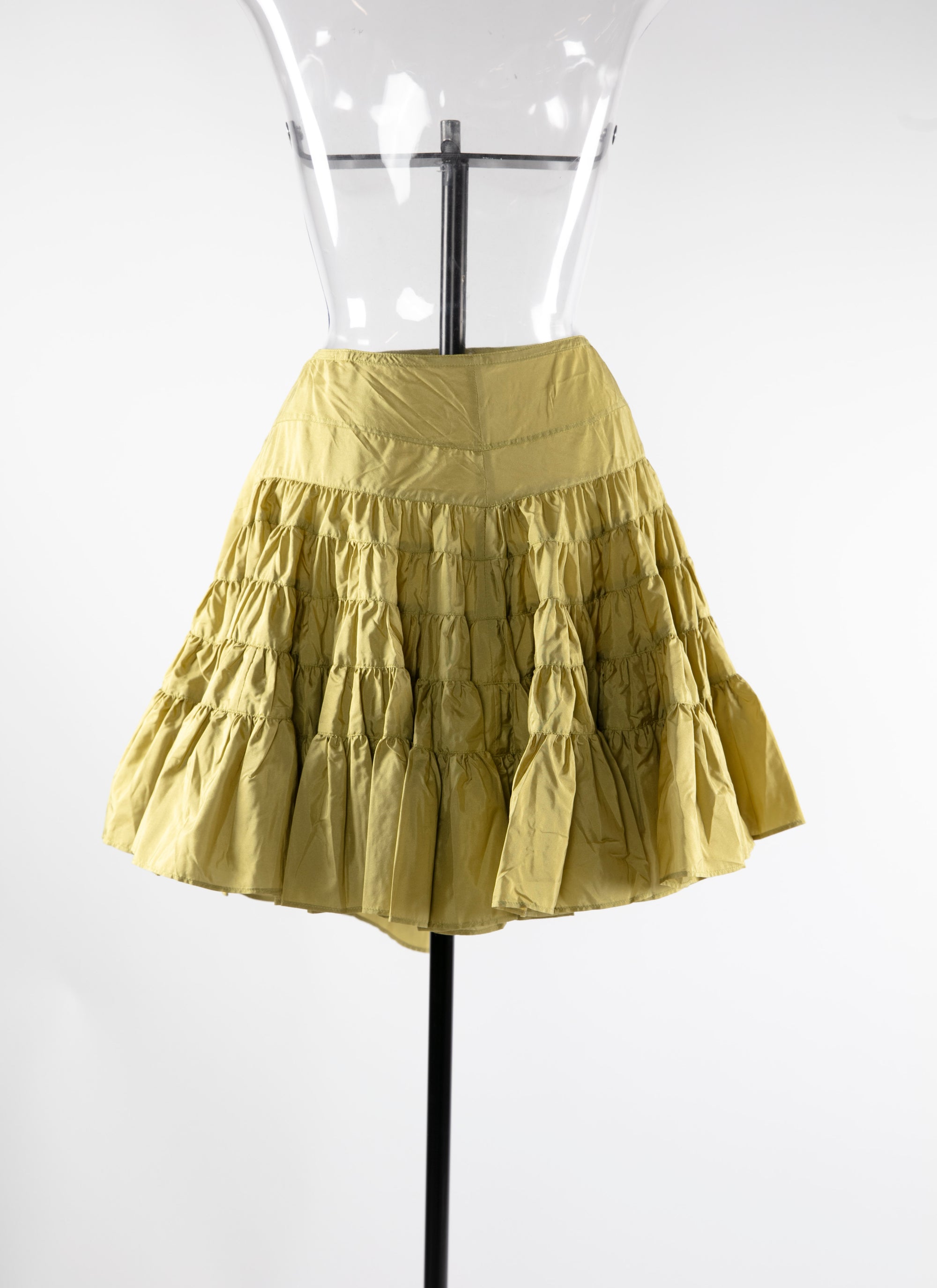 Asymmetrical pleated skater skirt - Iron & Gold