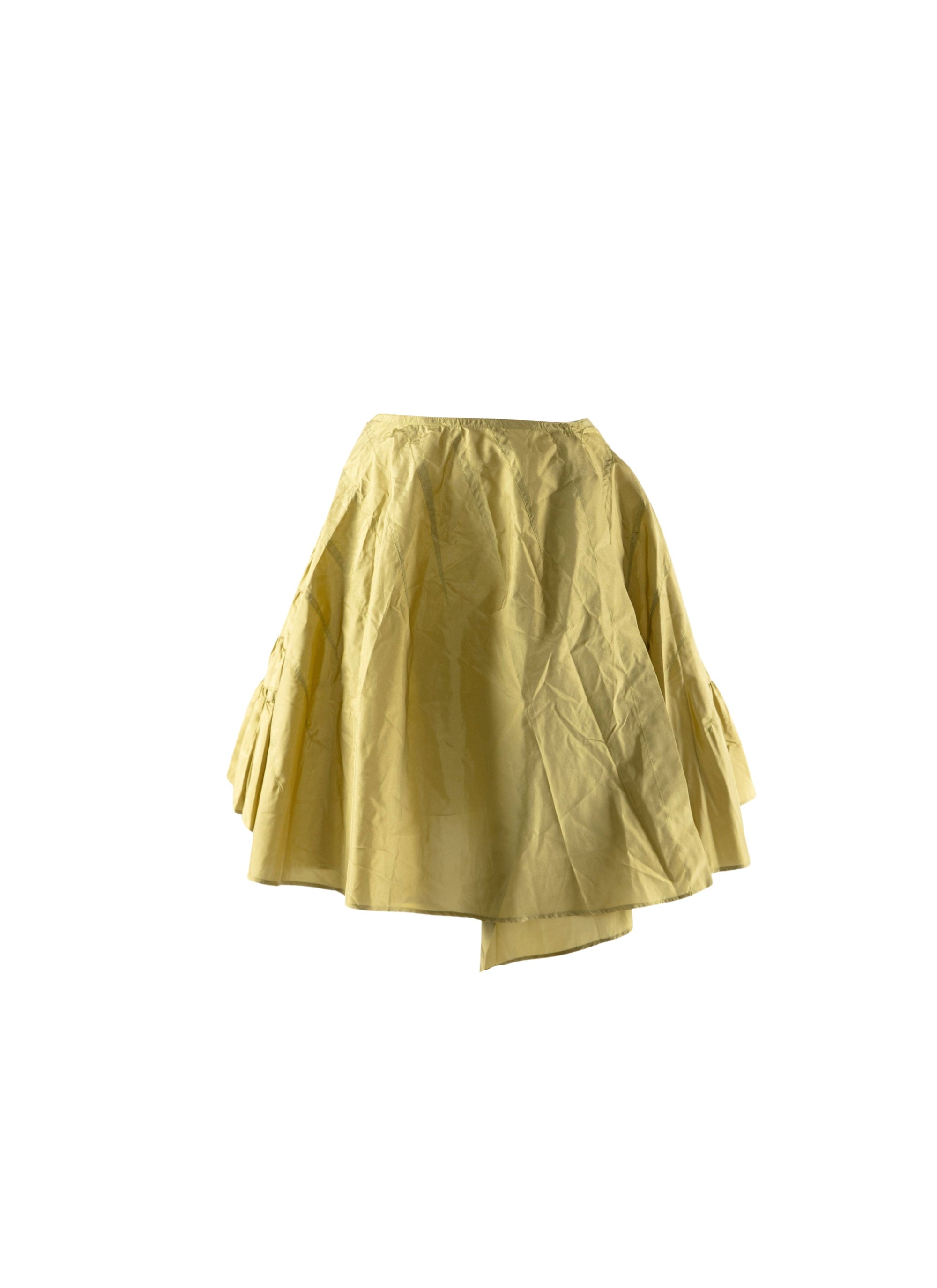 Asymmetrical pleated skater skirt - Iron & Gold