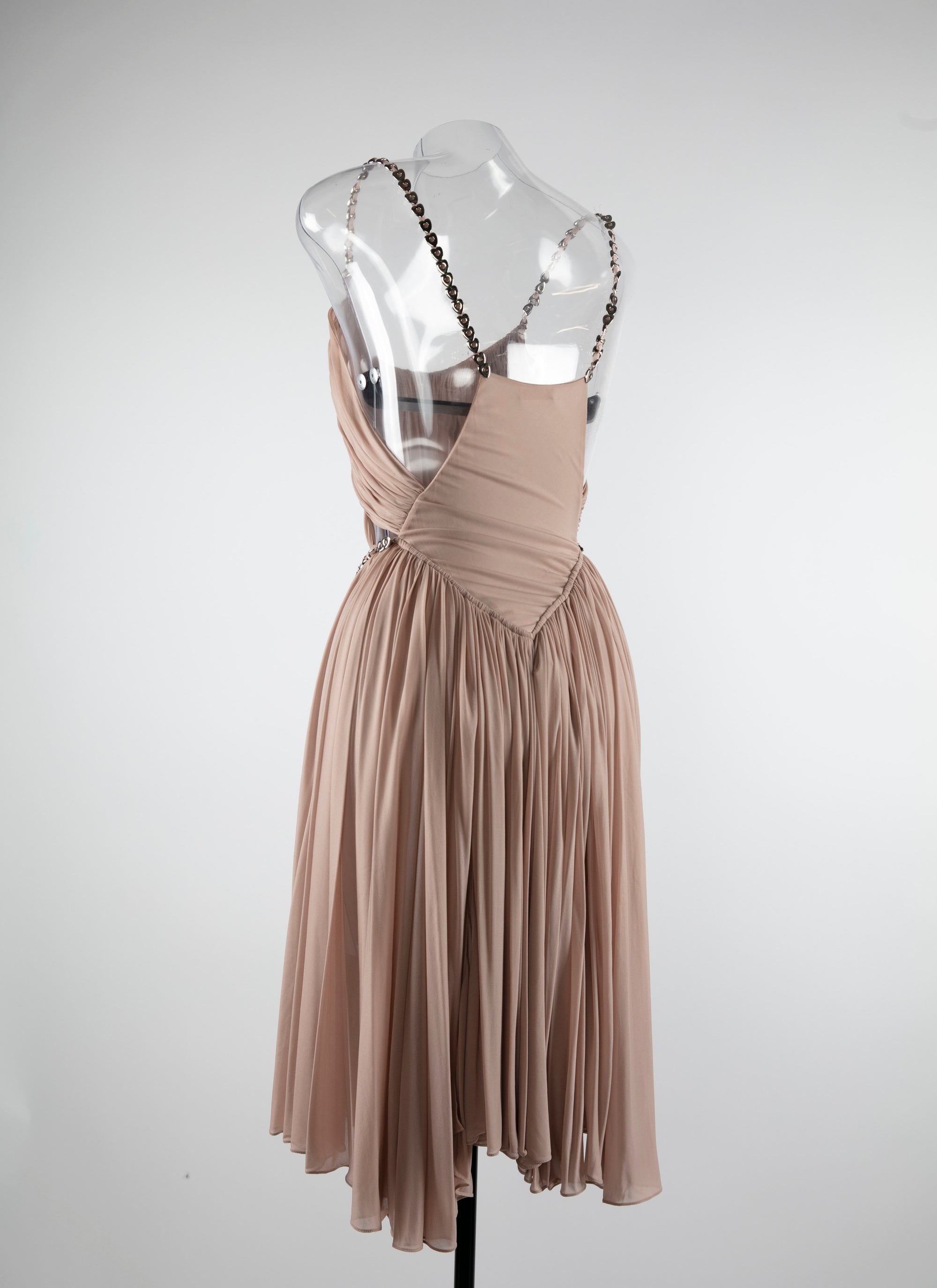 Sleeveless sweetheart dress - Flesh