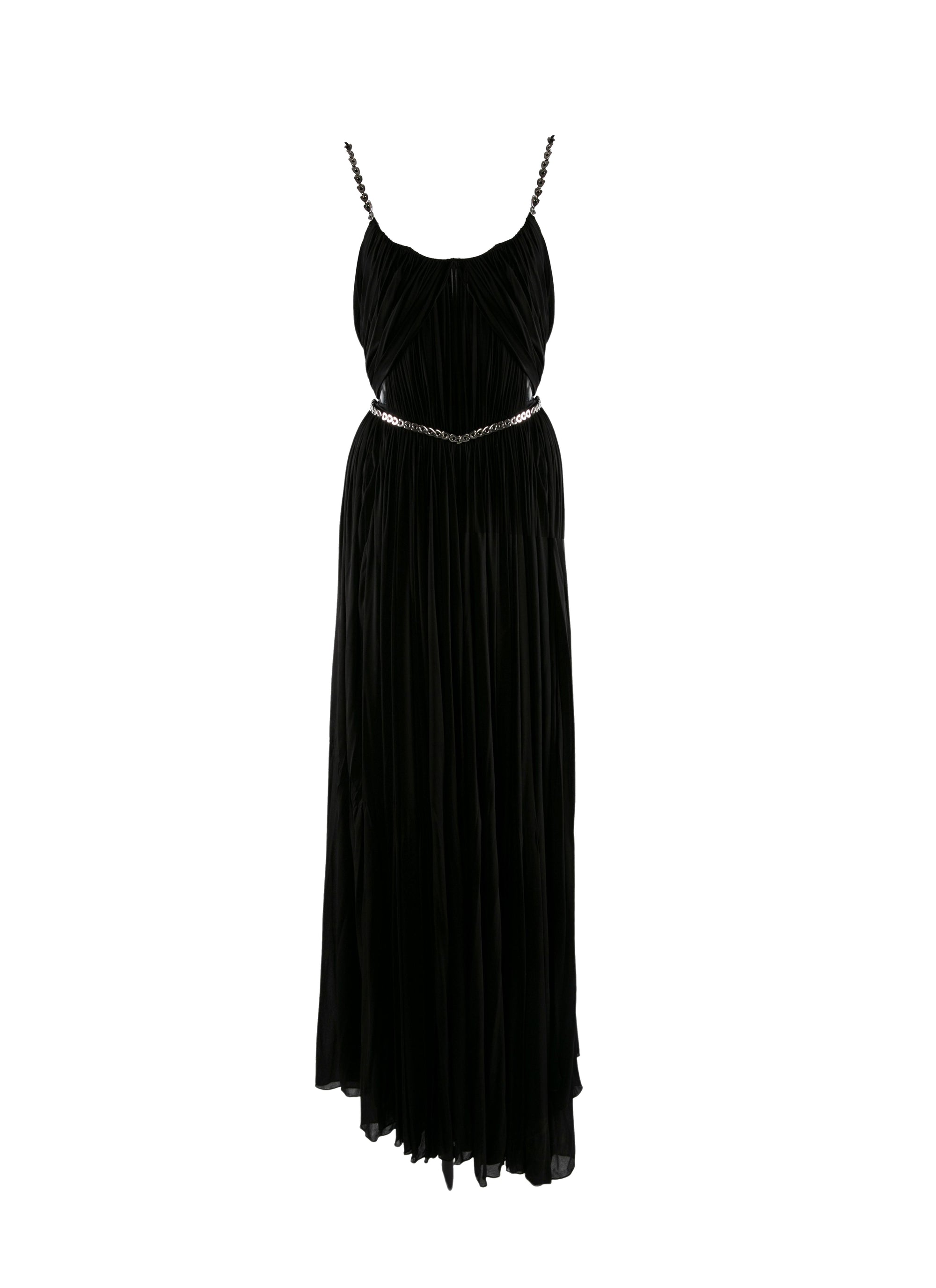 Robe à bretelles et ceinture ornés de coeur - Noir