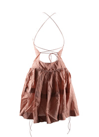 Robe sans manches en soie - Noisette & Or