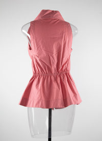Chemise ceinturée sans manches - Fard