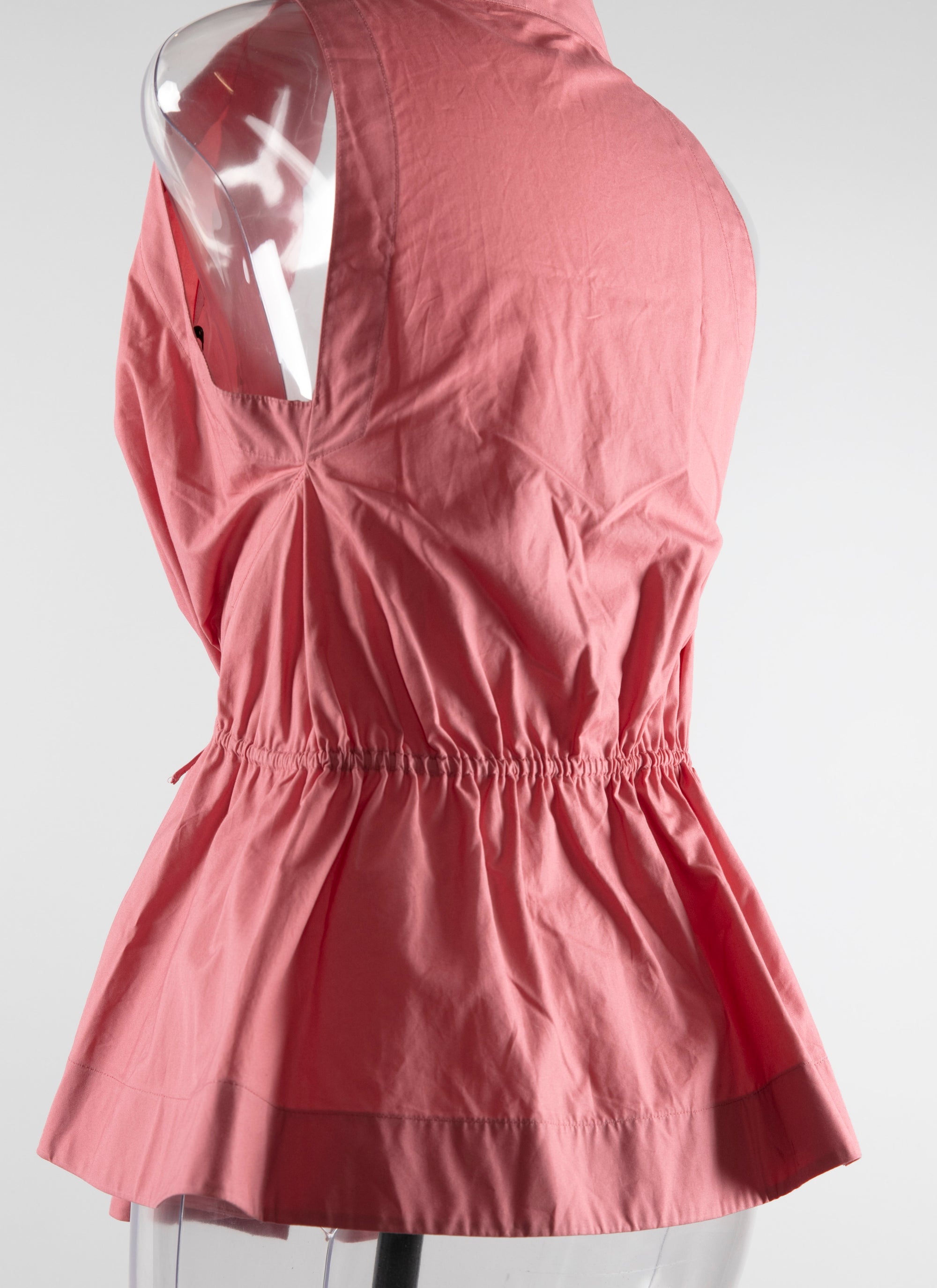 Chemise ceinturée sans manches - Fard