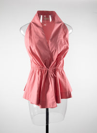 Chemise ceinturée sans manches - Fard