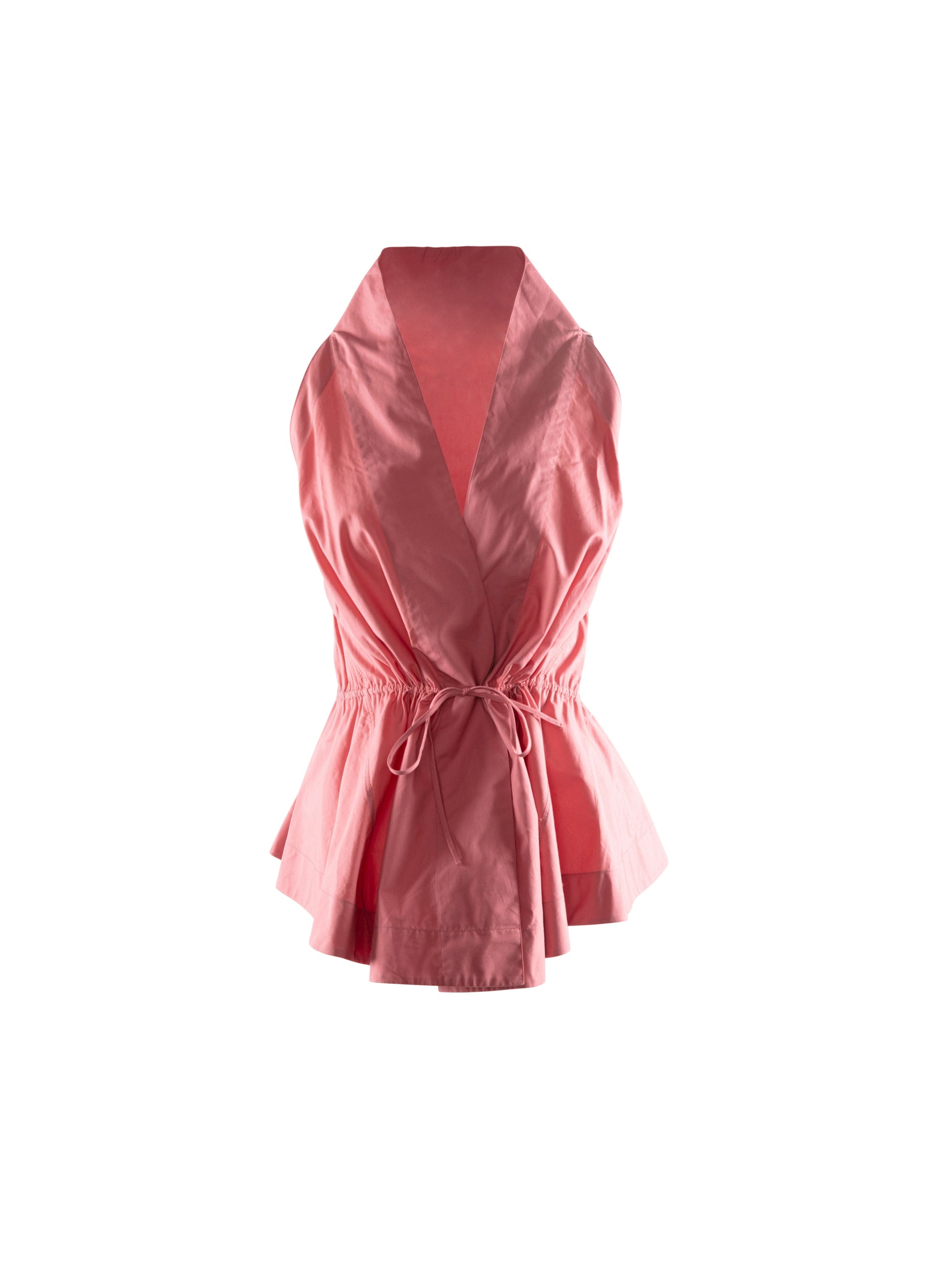 Chemise ceinturée sans manches - Fard