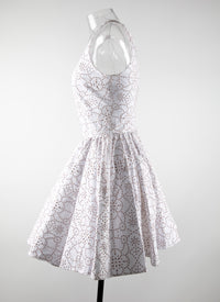 Sleeveless dress - White & Beige