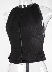 Sleeveless cardigan - Black intense