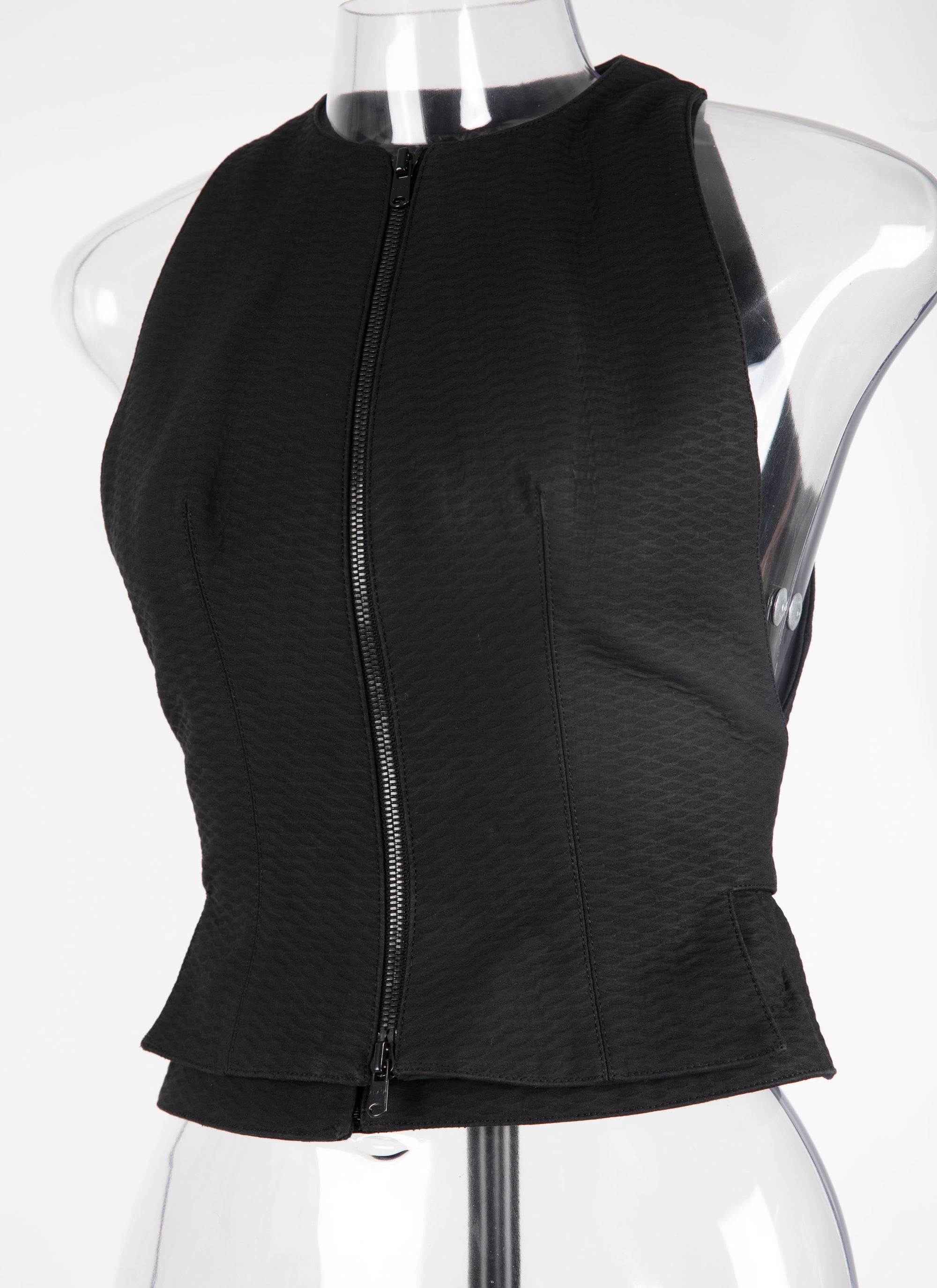 Sleeveless cardigan - Black intense