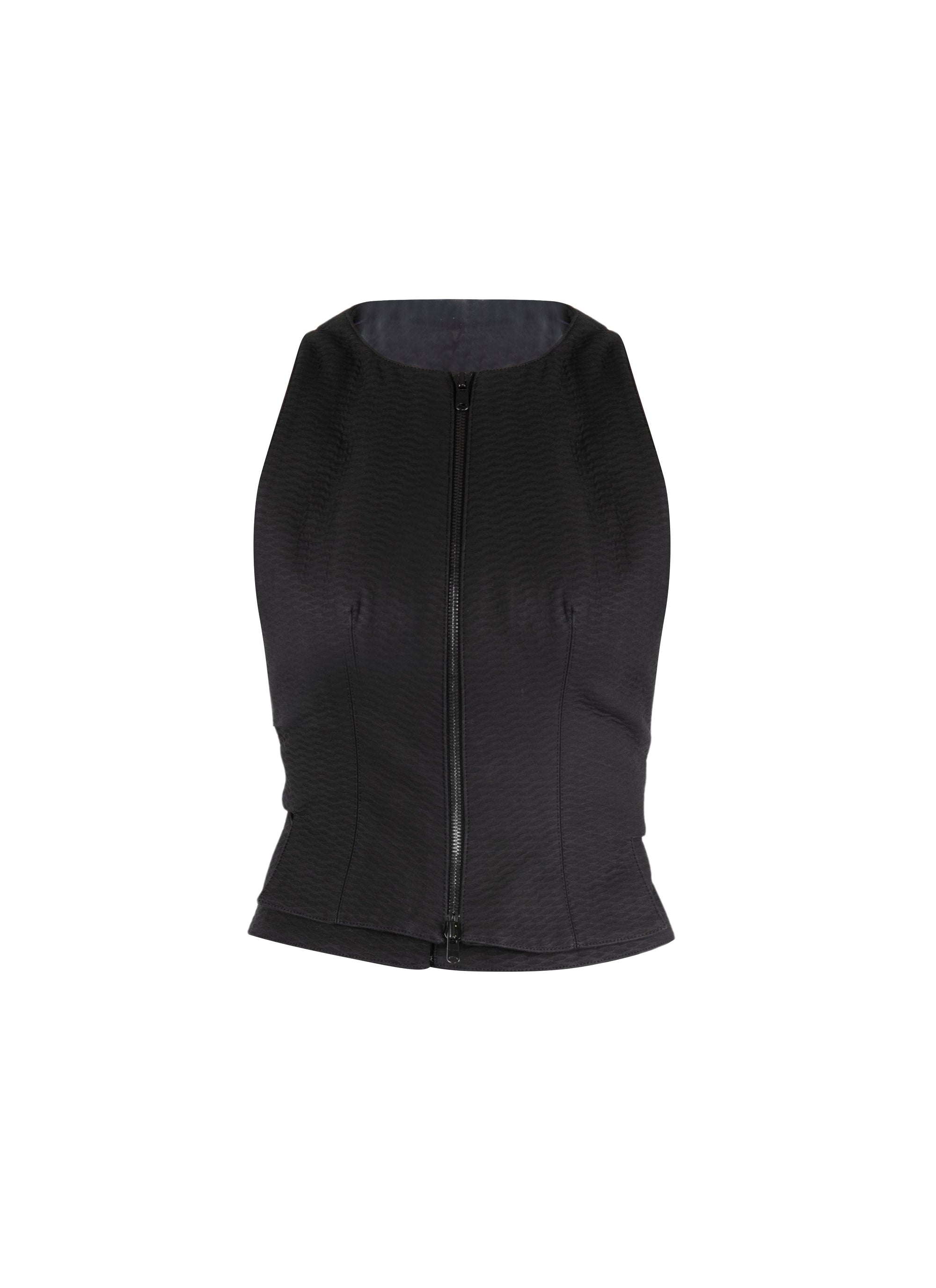 Sleeveless cardigan - Black intense