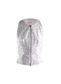 Sleeveless cardigan - White & Beige