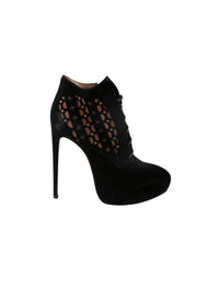 Bottines à clous en cuir - Noir & Noisette