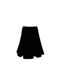 Jupe patineuse unie - Noir charbon