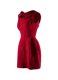 Studded dress with shirt collar in wool and cashmere - Ruby & Gold