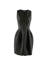 Short studded sleeveless flared dress in wool - Drill & Gold