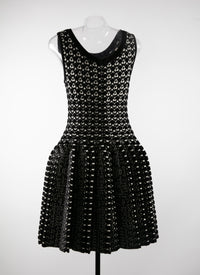 Sleeveless flared dress - Black intense
