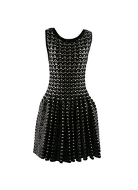 Sleeveless flared dress - Black intense