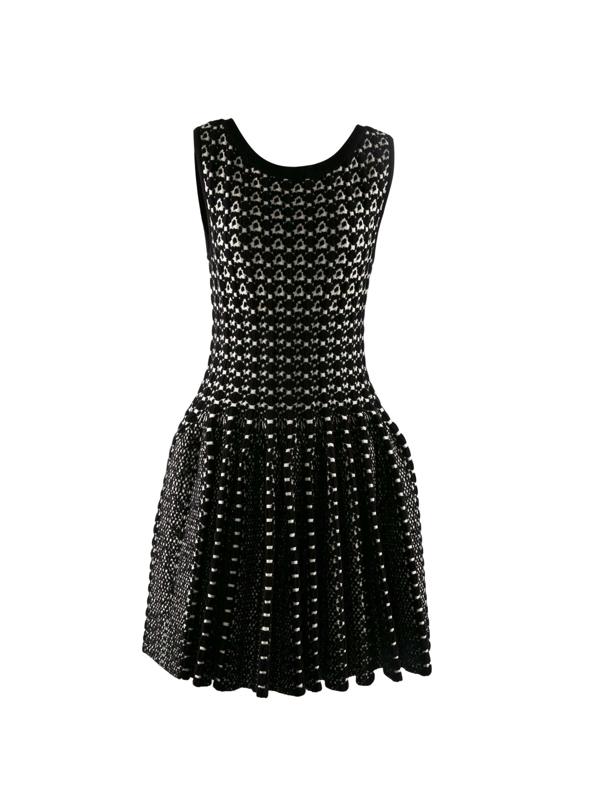 Sleeveless flared dress - Black intense