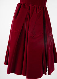 Robe pétale courte sans manches - Rubis