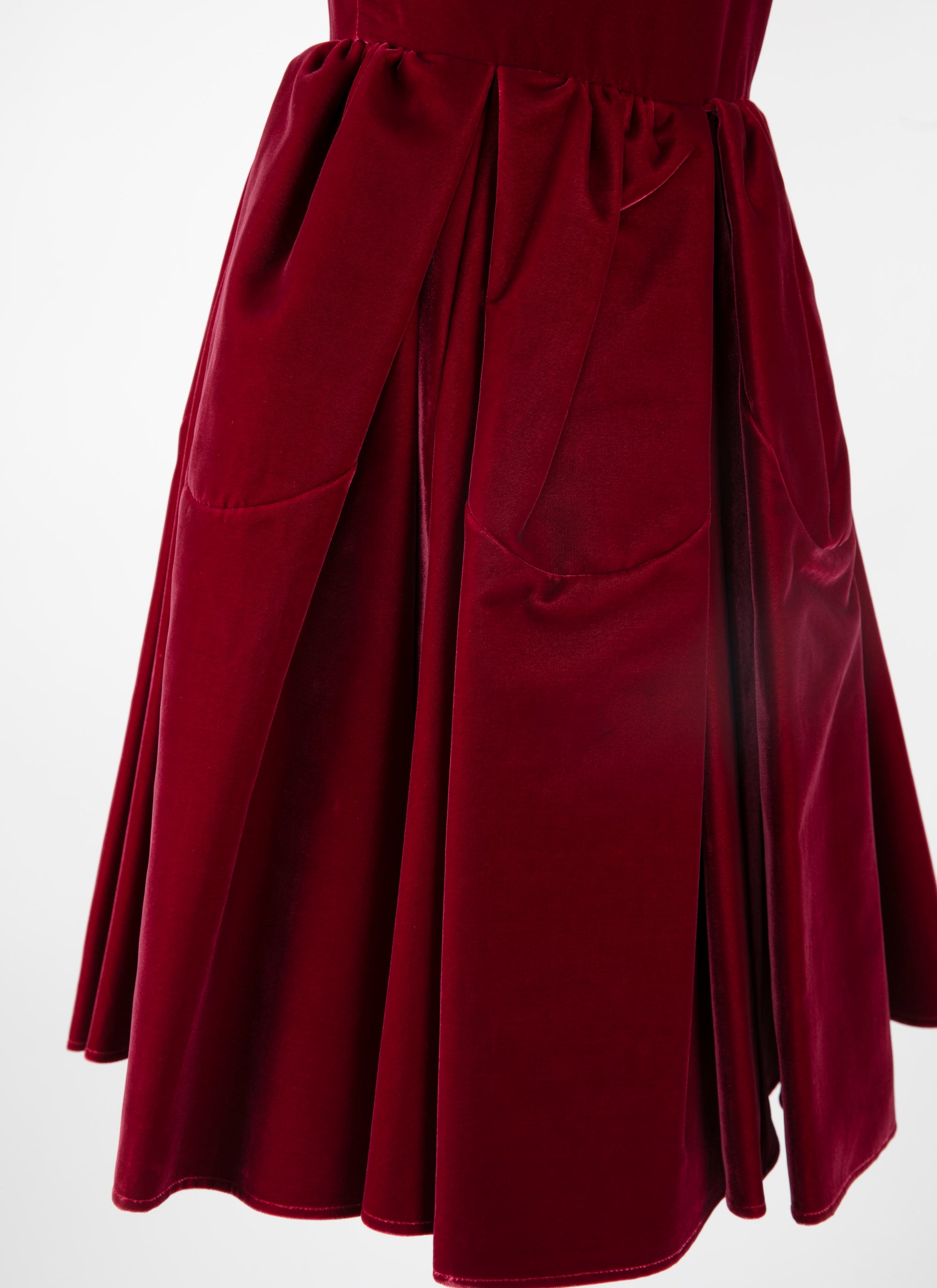Robe pétale courte sans manches - Rubis