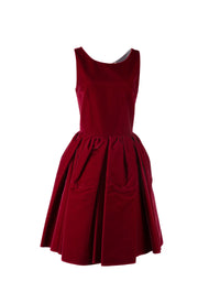 Robe pétale courte sans manches - Rubis