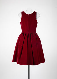 Robe pétale courte sans manches - Rubis