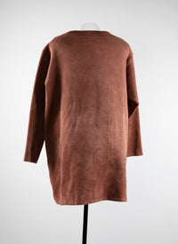 Metallic loose-fit jumper - Tobacco