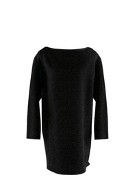 Metallic loose-fit jumper - Black intense