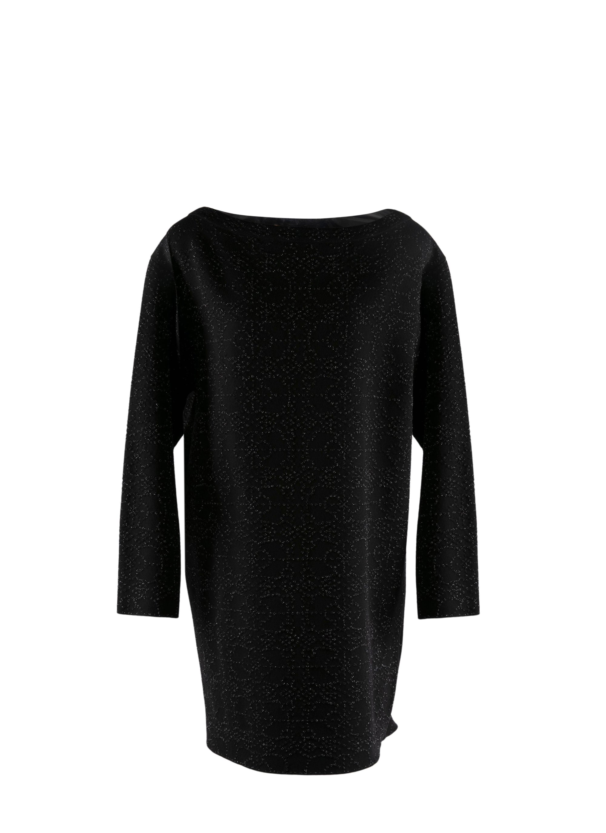 Metallic loose-fit jumper - Black intense