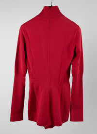 Body col roulé en tricot doux - Rubis