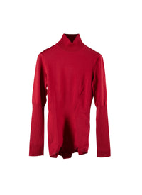 Body col roulé en tricot doux - Rubis
