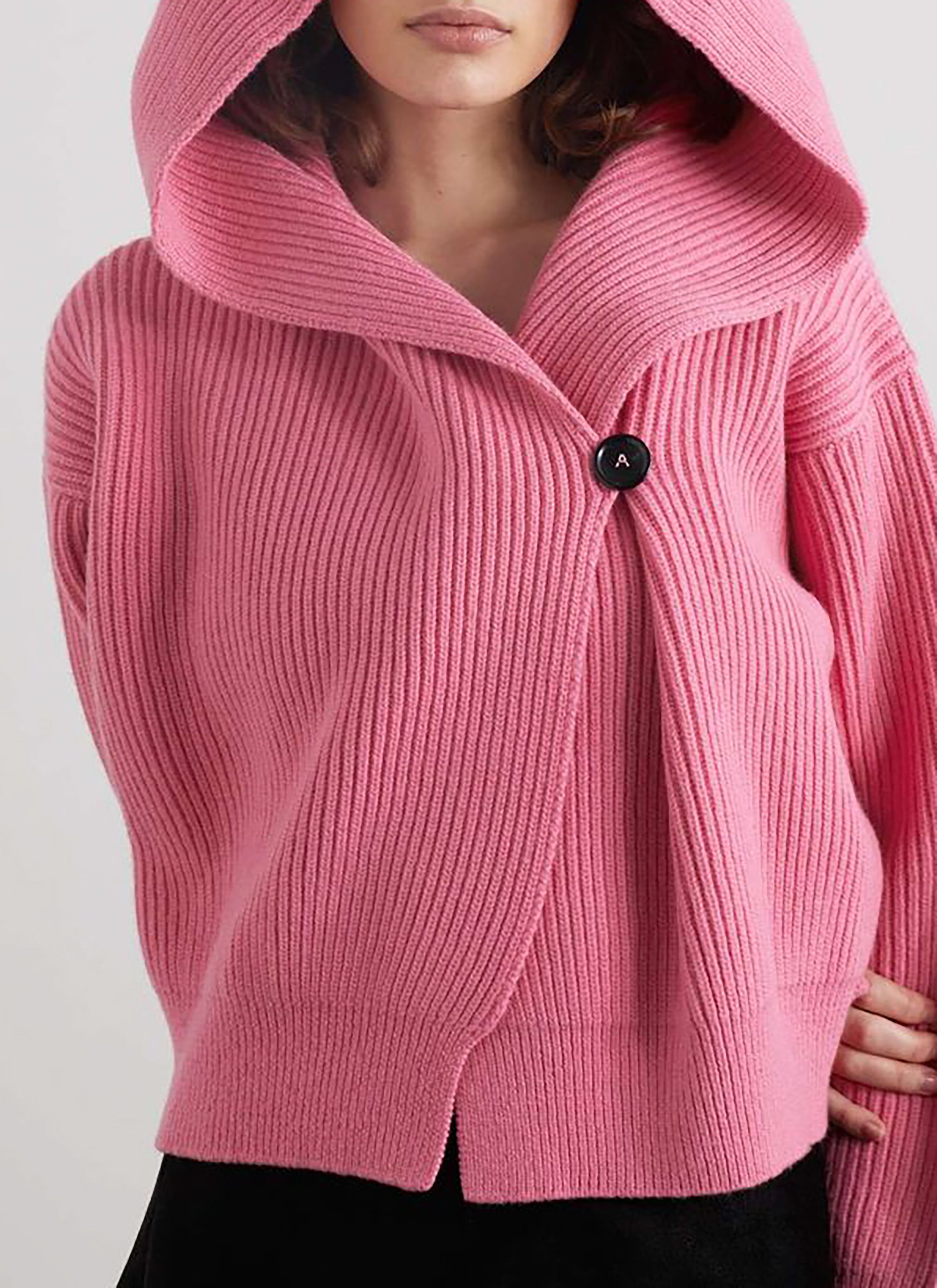 Wool long sleeve cardigan - Candy