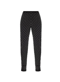 Wool polka dot legging - Black & Silver