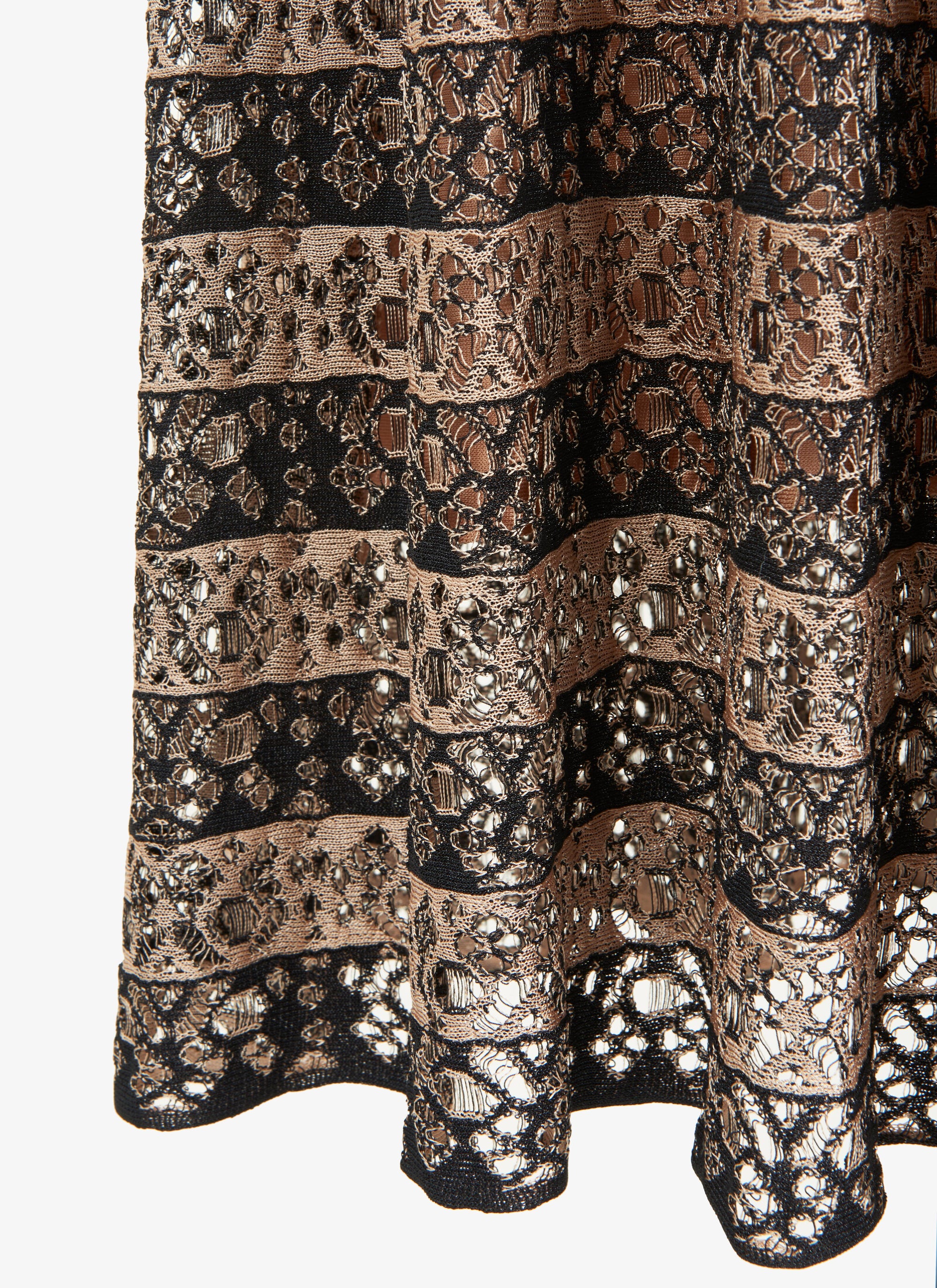 Robe longue à motif signature Taranto - Noir & Chair