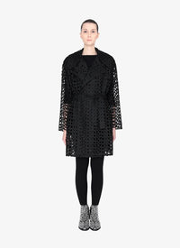 Baroque-effect trench coat - Black