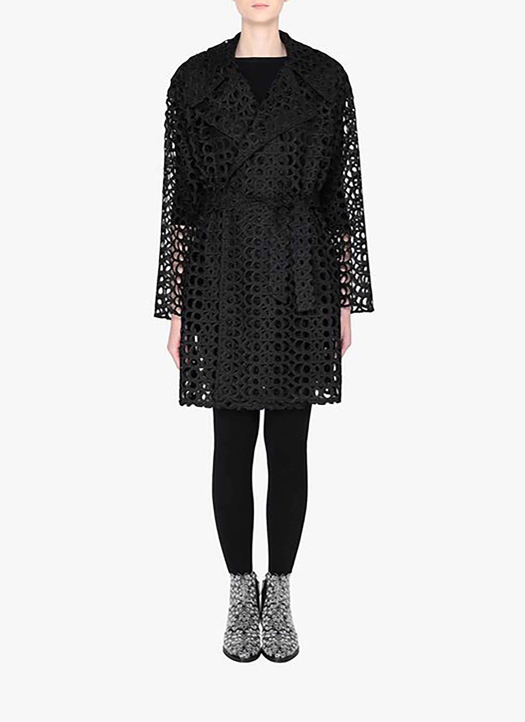Trench effet baroque - Noir