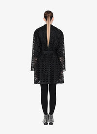 Baroque-effect trench coat - Black